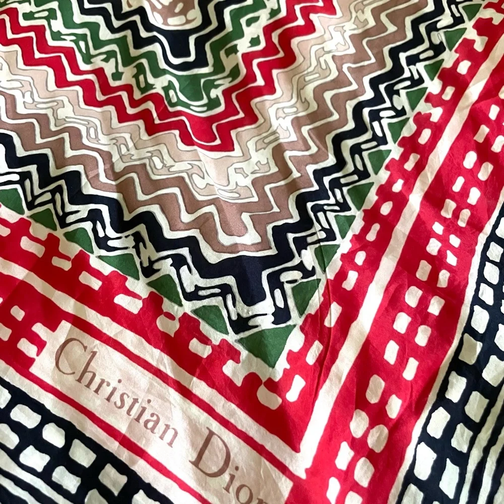 Vintage Christian Dior silk scarf - Picture 3 of 4